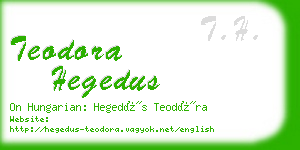 teodora hegedus business card