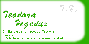 teodora hegedus business card